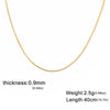 Round Snake Chain Necklace Stainless Steel Unisex 0.9mm–2mm | 16–24 in (40–60 cm) Pendant & Layering Chain