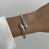 3-Style Vintage Hip Hop Metal Cuff Bangles - Geometric Punk Gold & Silver Spring Open Bracelets for Women & Men