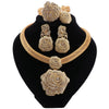 Silver Plated Crystal Bridal Jewelry Set for Women - Necklace, Bracelet, Earrings & Ring, Wedding Gift