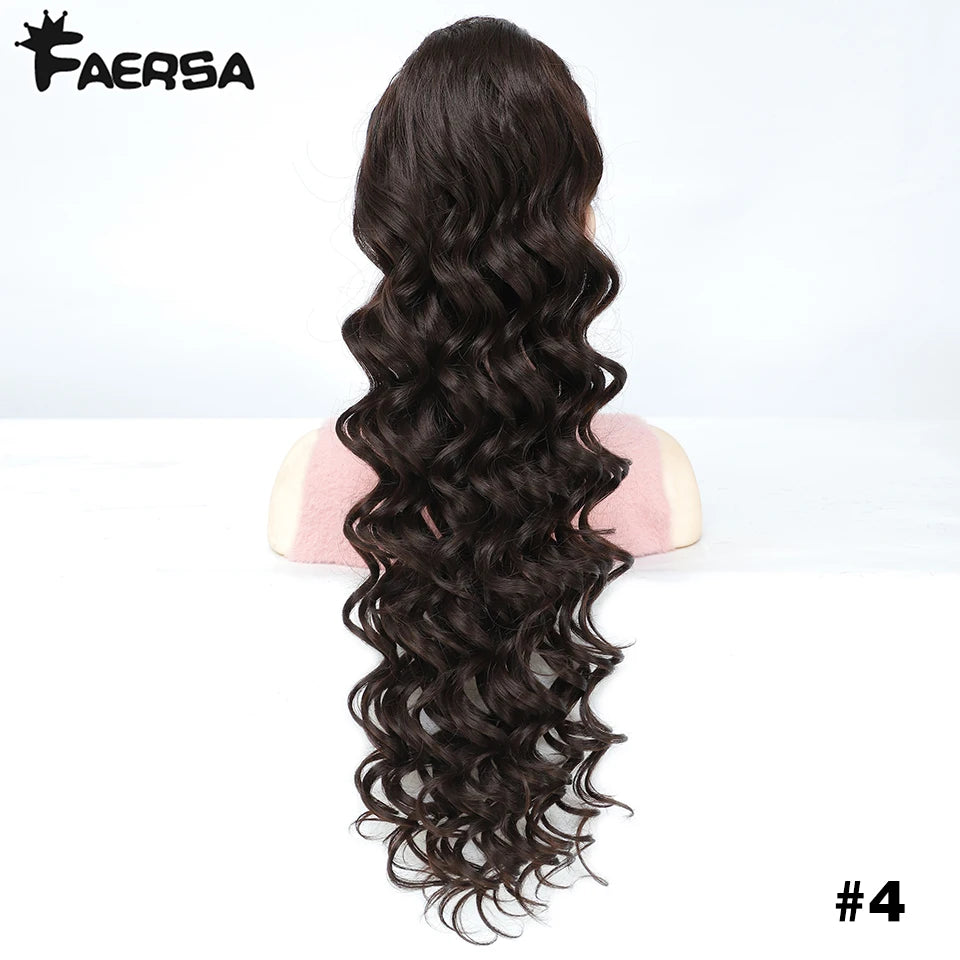 24-Inch (60 cm) Synthetic Drawstring Clip-In Ponytail Extension – Long Afro Curly Fluffy Hair for Women