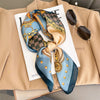 Satin-Look Square Scarf 27.6 x 27.6 in (70 x 70 cm) Cat Print Headscarf, Neck Wrap & Bandana for Women