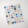 Gold Snowflake & Snowman 3D Self-Adhesive Christmas Nail Stickers with Rhinestones, 10.3 x 8 cm (4.06 x 3.15 in) Sheet