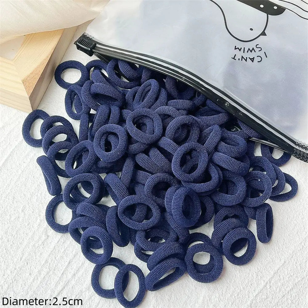 50-Pack No-Damage Elastic Hair Ties for Women & Girls – Seamless Ponytail Holders (Assorted Colors, Includes Black)