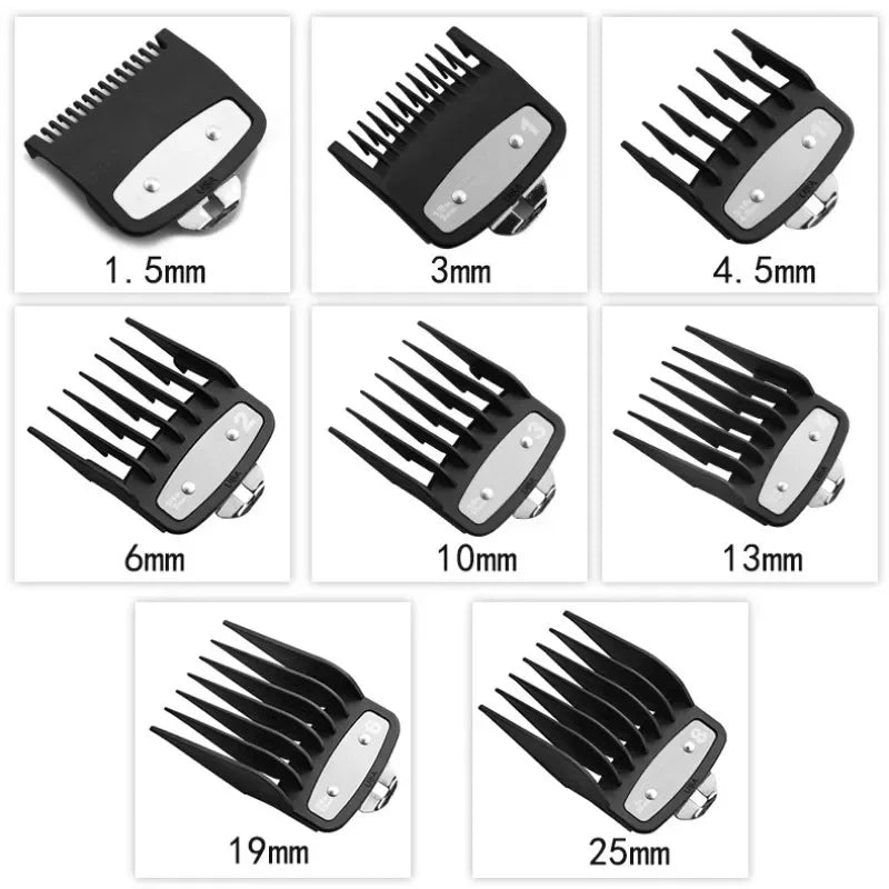 Kemei Rechargeable Cordless Hair Clipper, Professional Men's Trimmer with Limit Combs, 3-Hour Run Time