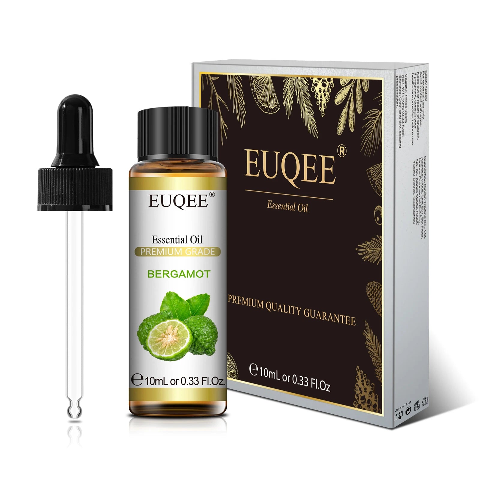 EUQEE 10ml Pure Essential Oil - Lavender, Jasmine, Eucalyptus, Vanilla, Sandalwood, Sweet Orange, Lemon, Oregano, Neroli