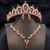 Opal Blue Bridal Tiara Jewelry Set – Crown, Necklace & Earrings for Wedding, Prom & Pageant