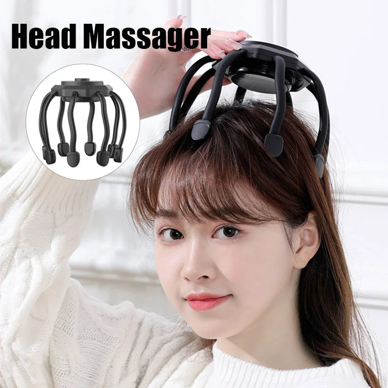 Cordless Electric Scalp Massager – Portable Head Massager Claw for Headache Relief, Deep Relaxation & Meridian Massage