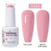 Red Semi-Permanent UV Gel Nail Polish 15ml (0.5 fl oz) Top & Base Hybrid