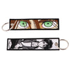 Anime Embroidered Keychain Double-Sided Key Fob 3 x 13 cm (1.2 x 5.1 in) for Backpacks Cars Motorcycles Gift