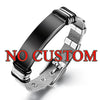 Punk Personalized Engraved ID Bracelet - Stainless Steel Wire-Cable Toggle Clasp Men's Friendship Bracelet