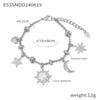 316L Stainless Steel Heart Charm Bracelet for Women 18K Gold Plated with Shining Zircon Pendant