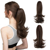 14-Inch (35 cm) Wavy Clip-In Ponytail Extension – Synthetic Claw Clip with Elastic Band, 1 Piece (Blonde/Black)