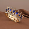 Crystal Baroque Princess Tiara – Round Rhinestone Bridal Pageant Crown