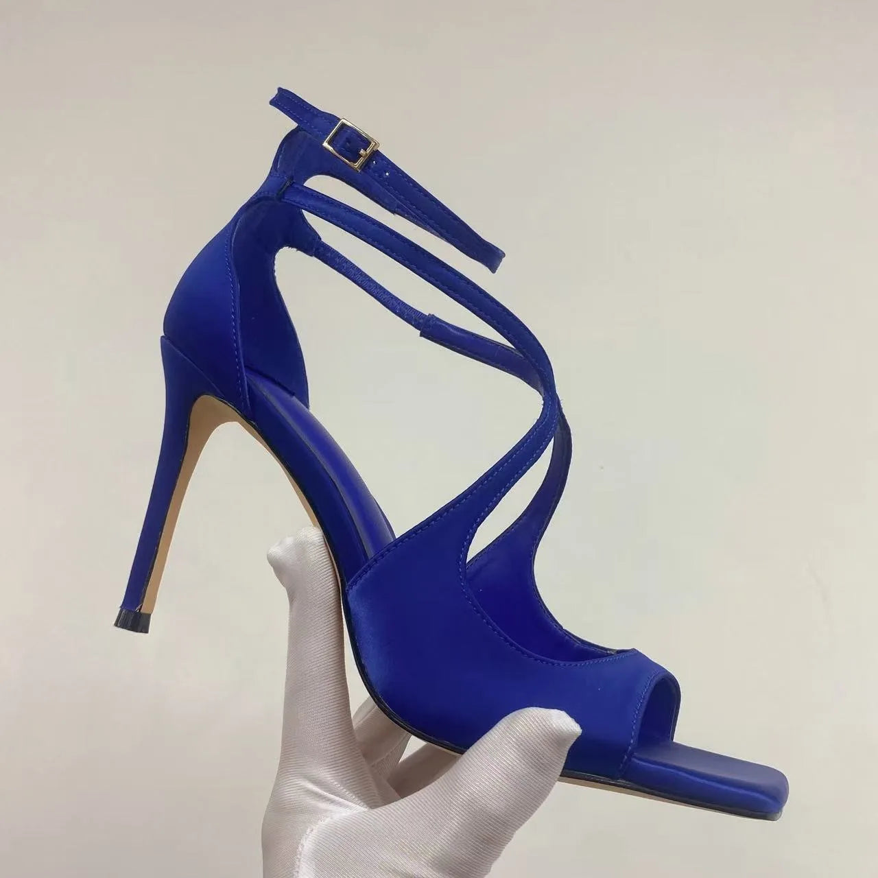 Women's Summer High Heel Open-Toe Sandals – Thin Heels Party Dance Shoes, EU 34–48 (8cm+ Heel)