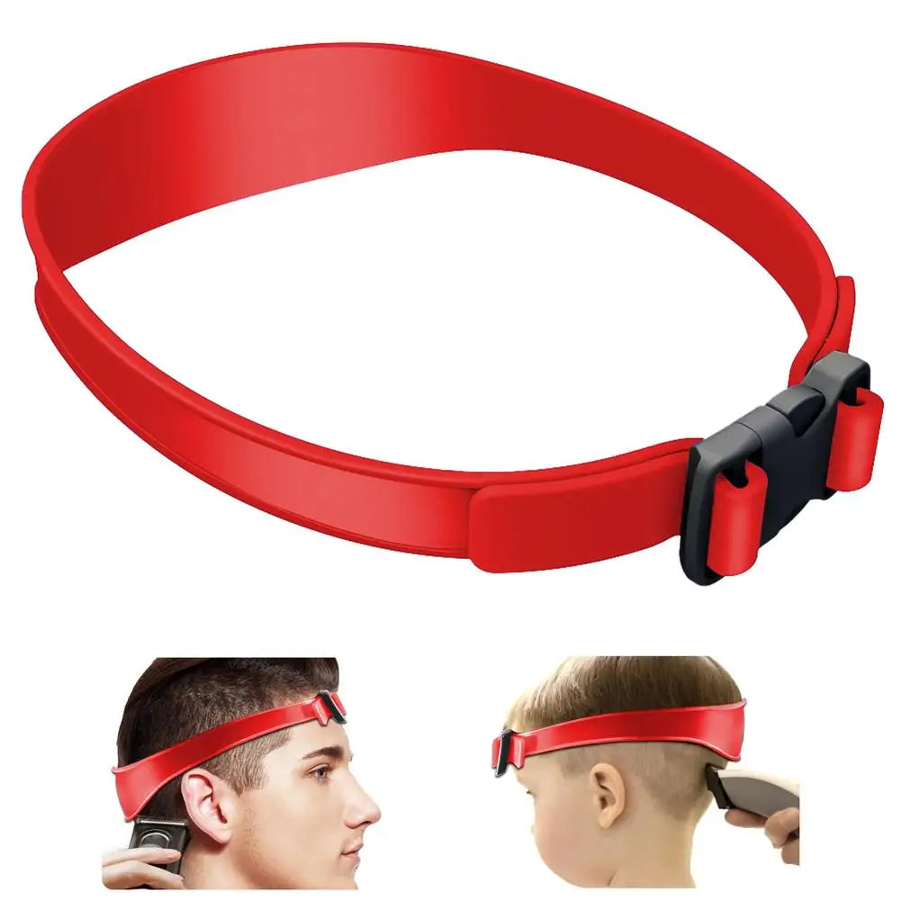 Adjustable Hairline & Neckline Trimming Guide Set – DIY Haircut Template with Silicone Headband & Clipper Comb