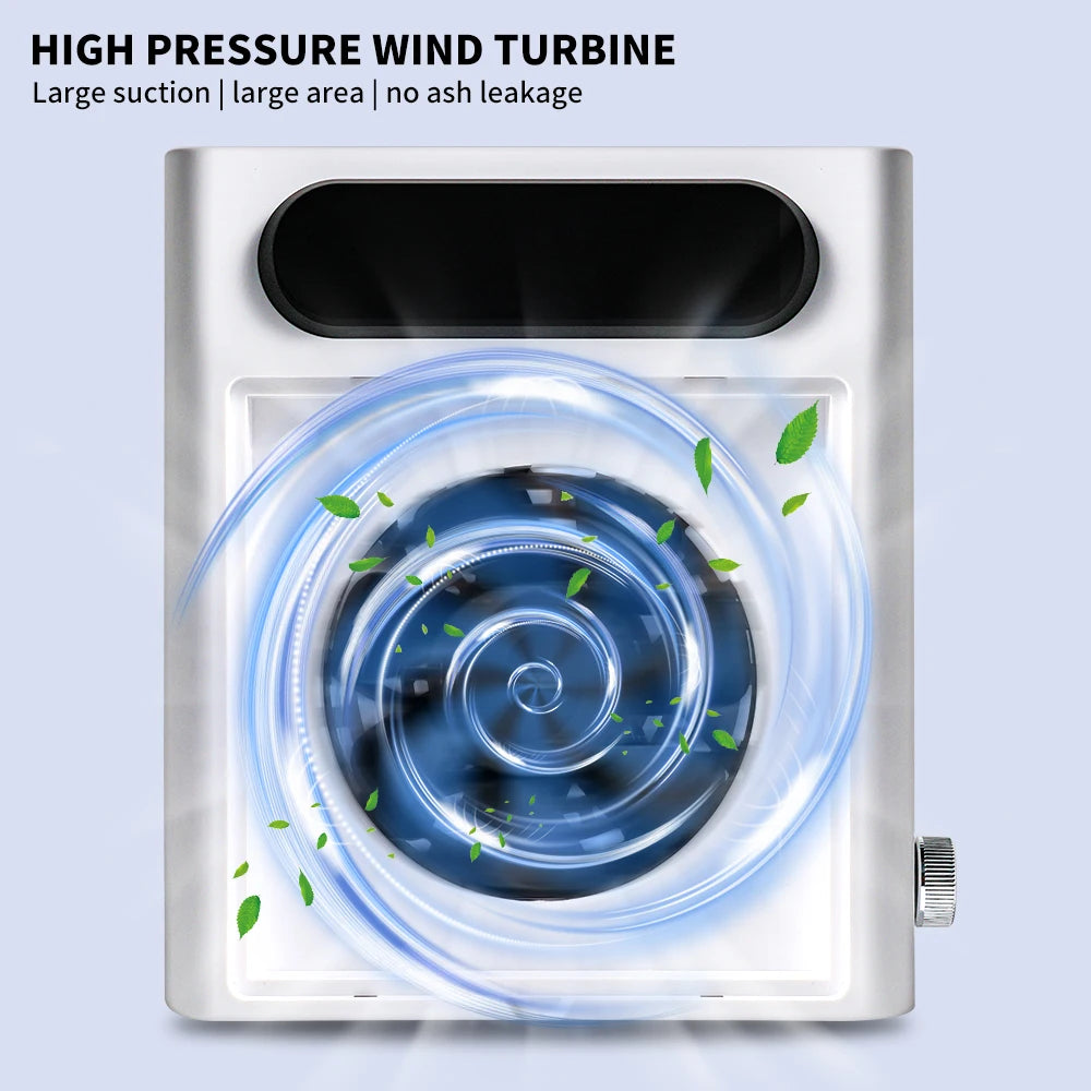 Portable Nail Dust Collector Vacuum for Manicure & Pedicure, Reusable Filter, 3-Speed