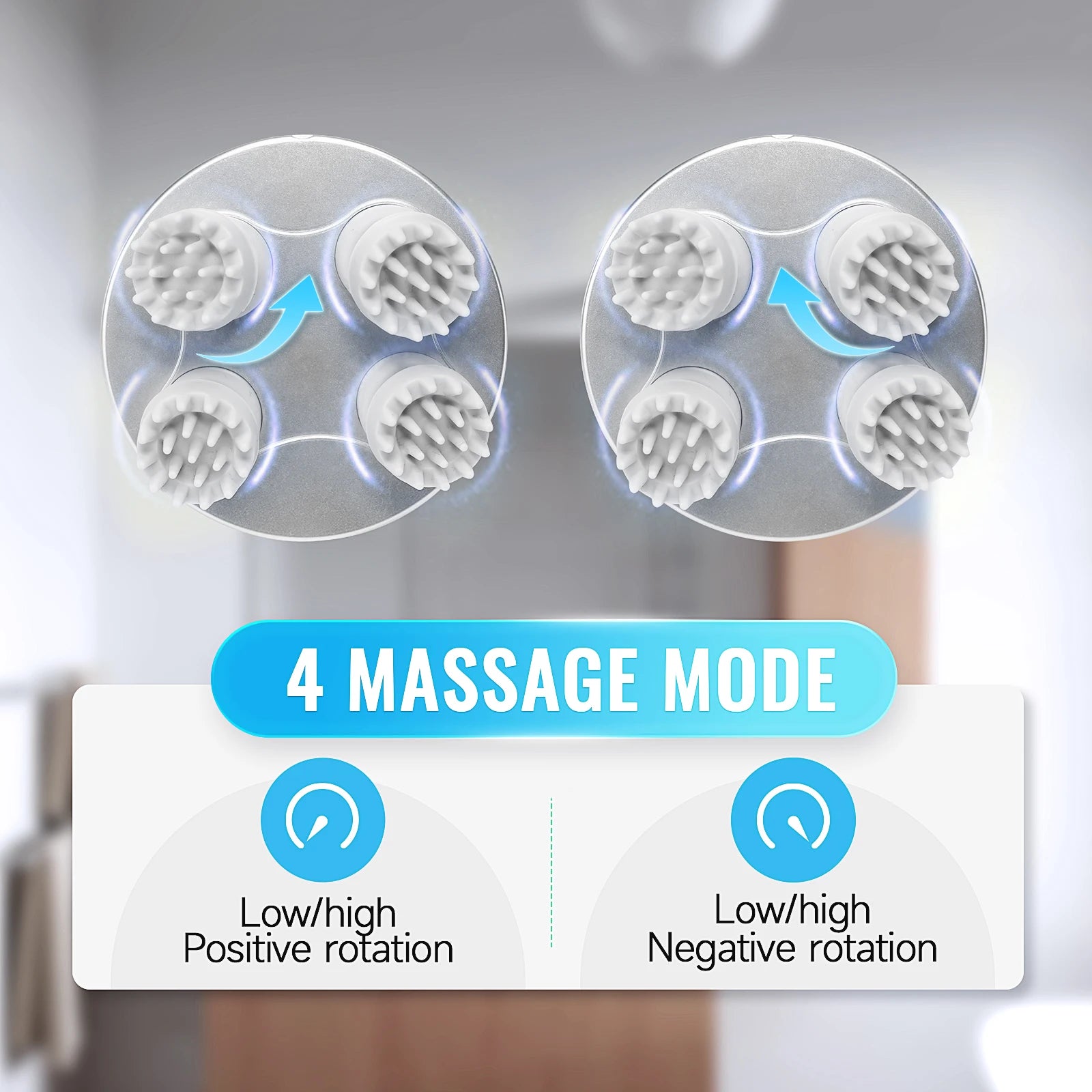 Electric Scalp Massager with 84 Kneading Nodes — Handheld Waterproof Head Massager for Hair Growth, Deep Clean & Stress Relief