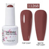 Red Semi-Permanent UV Gel Nail Polish 15ml (0.5 fl oz) Top & Base Hybrid