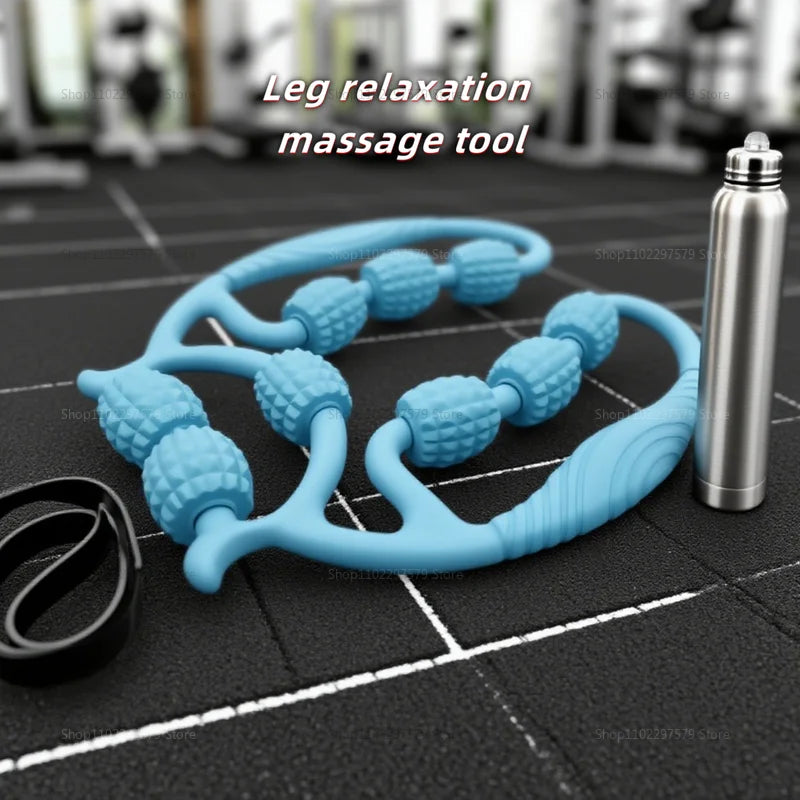360° Leg Massager Roller – Thigh & Calf Clamp Foam Roller for Slimming and Muscle Relief