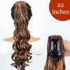 34-Inch (86 cm) Clip-In Synthetic Ponytail Hair Extension — Blonde Wrap-Around Long Straight Hairpiece