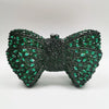 Rhinestone Evening Clutch with Bow - Multi-Color Bridal Wedding Party Handbag