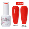 Red Semi-Permanent UV Gel Nail Polish 15ml (0.5 fl oz) Top & Base Hybrid