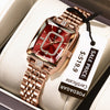 POEDAGAR Women’s Stainless Steel Quartz Watch – Rectangle Dial, Water-Resistant 3ATM with Date & Gift Box