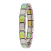 Women's Italian Charm Bracelet 9mm (0.35 in) Stainless Steel Link Bangle with Hidden Safety Clasp