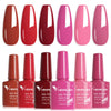 Hema-Free TPO-Free Gel Nail Polish 7.5ml, Glitter Jelly & Nude Shades, Soak-Off UV/LED Full Coverage French