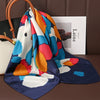 Satin-Look Square Scarf 27.6 x 27.6 in (70 x 70 cm) Cat Print Headscarf, Neck Wrap & Bandana for Women
