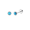 2-Pack Stainless Steel Heart & Moon Screw-Back Stud Earrings for Tragus & Cartilage Piercing, Silver