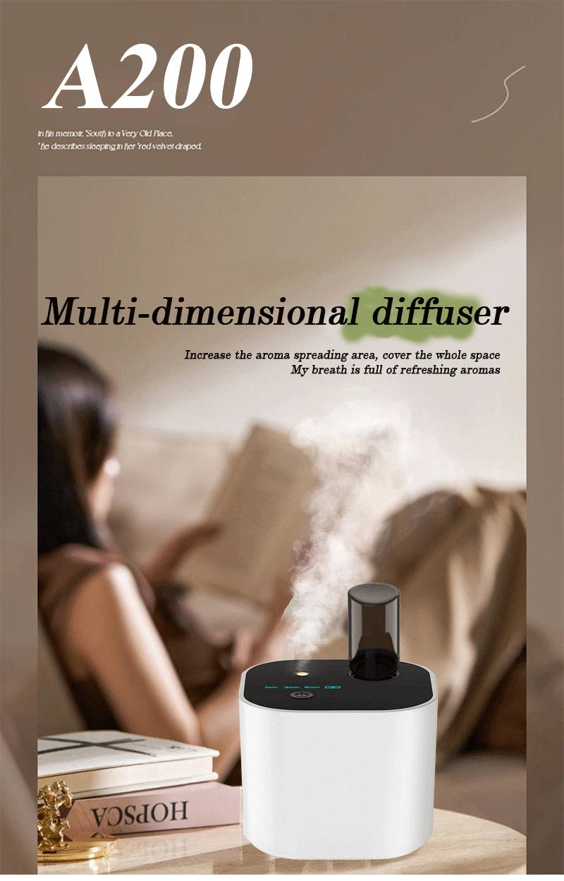 Rechargeable USB Portable Waterless Aroma Diffuser Nebulizer – 10ml Pure Essential Oil Scent for Home & Office