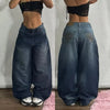Women's Oversized Baggy Wide-Leg Cargo Jeans with Pockets, Hip Hop Street Style (Unisex)