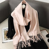 Women's Winter Scarf, Thick Cashmere-Look Pashmina Shawl with Tassels, Windproof Wrap, 175+ cm (69+ in) — 62 Colors
