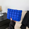 Quilted Cotton Cosmetic Bag — Square Makeup & Travel Toiletry Organizer (10.2×9.8×6.3 in / 26×25×16 cm)