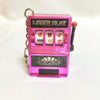 Personalized Fruit Slot Machine Keychain – Zinc Alloy Metal Car Pendant Key Ring, Novelty Toy Keychain
