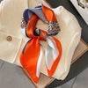 Luxury Horse Print Silk-Feel Square Scarf 70 x 70 cm (27.6 x 27.6 in) – Women's Neck, Hair, Foulard, Bandana