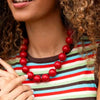 Bohemian Round Beaded Pendant Necklace for Women — Adjustable Colorful Geometric Party Jewelry Gift