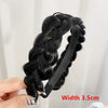 Boho Twist Braided Stretch Headband for Women — Synthetic Braided Hairband (Natural Black, Dark Brown, Light Brown)