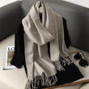 Women's Winter Scarf, Thick Cashmere-Look Pashmina Shawl with Tassels, Windproof Wrap, 175+ cm (69+ in) — 62 Colors