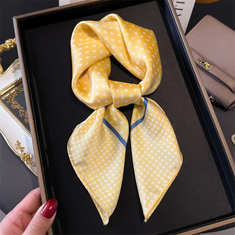 Bohemian Paisley Satin-Feel Polyester Square Scarf for Women 70×70 cm (27.6×27.6 in) – Neck, Hair, Bandana Shawl