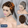 Chocolate Brown 13x4 Transparent Lace Front Short Bob Loose Wave Pixie Cut Remy Human Hair Wig