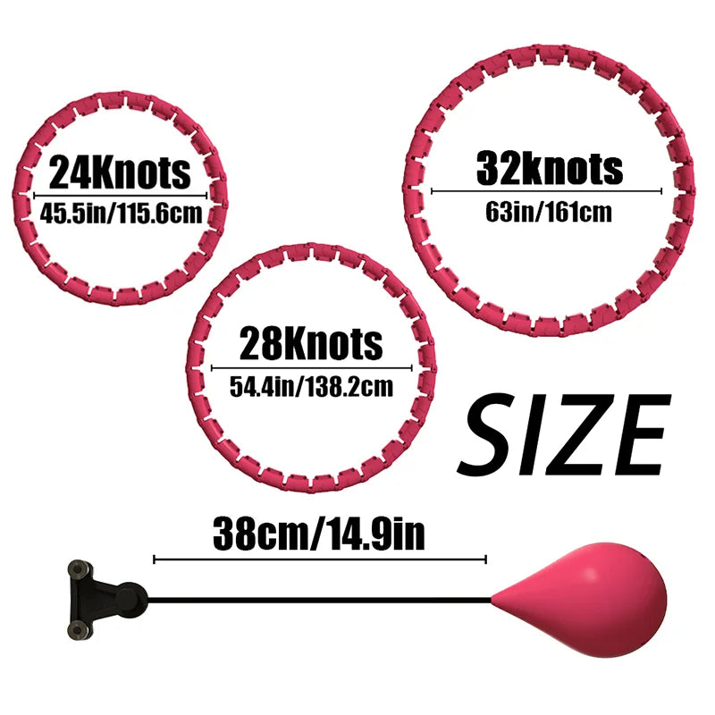 24-Section Adjustable Smart Weighted Hula Hoop – Fitness Ring for Waist Shaping & Ab Massage