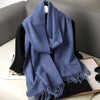 Women’s Long Winter Scarf – Cashmere Blend Shawl Hijab Wrap, Solid Colors, 200×33 cm (79×13 in) – 62 Colors