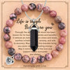 2-Piece Amethyst Hexagonal Pendant Necklace & Purple Stripe Agate Bracelet Set – Healing Crystal Jewelry Gift for Women