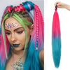 Women's Long Straight Ponytail Wig Extension - High-Temp Fiber, Festive & Braidable (1 Piece)