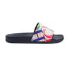 Women's Letter Print Beach Slippers, Flat PVC Casual Slides