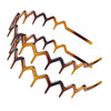 2-Pack Non-Slip Tooth Comb Plastic Headbands for Women & Girls - Fashion Geometric Hairbands