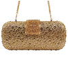 Green Crystal Evening Clutch with Purple Rhinestones, Acrylic Bridal Party Handbag, 22 x 5.5 x 10 cm (8.7 x 2.2 x 3.9 in)