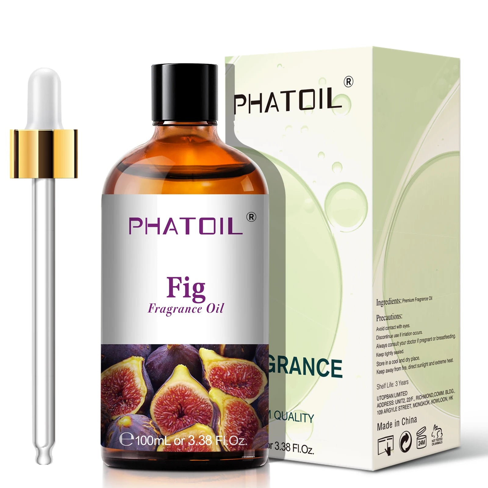 PHATOIL 100ml (3.4 fl oz) Fragrance Oil — Coconut, Peach, Blueberry, Mango, Apple, Banana, Grape, Lemon for Diffusers, Soap & Candle Making